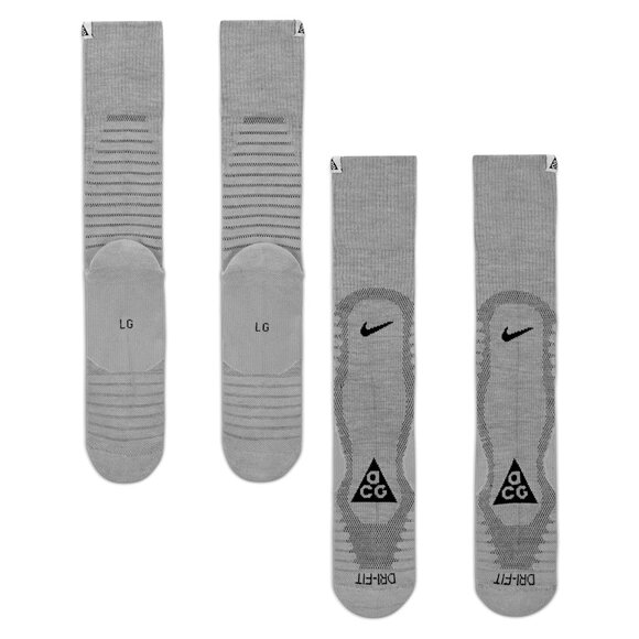 2 $28 NIKE ACG CUSHIONED TRAIL HIKING SOCKS DV5465-100/800 GREY&ORANGE M(6-8) - Picture 7 of 9